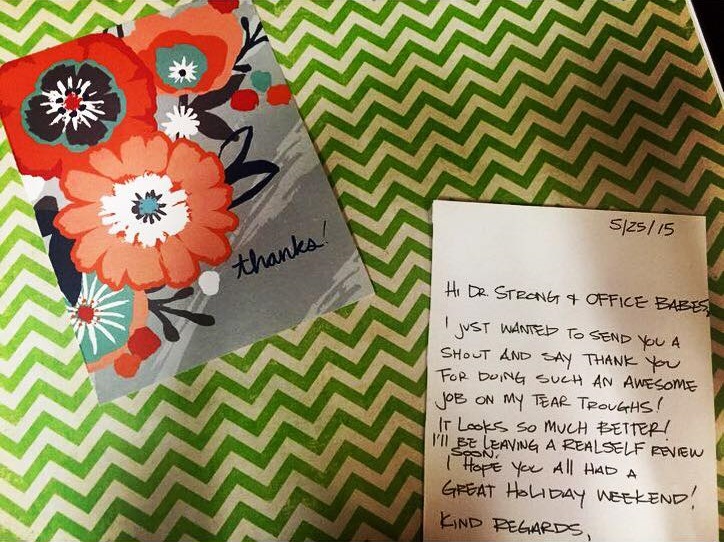 photo of a handwritten testimonial