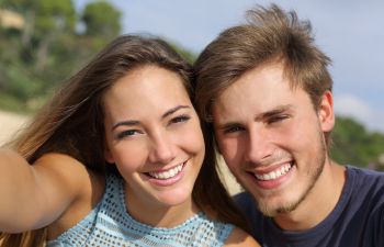 couple smiling