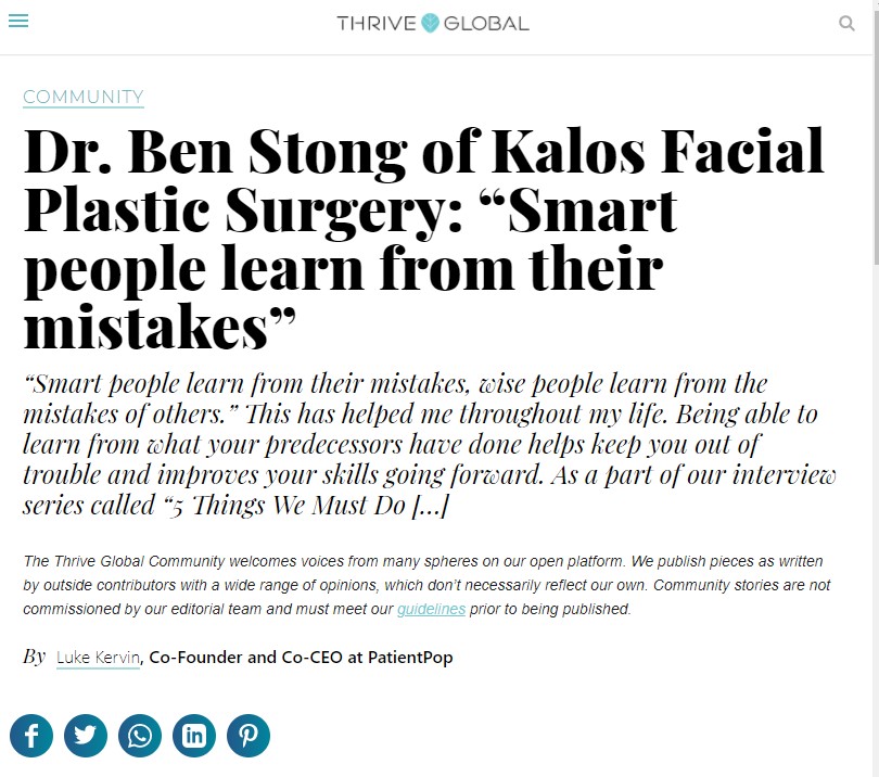 Screenshot of an article