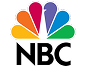 NBC logo featuring a colorfully segmented peacock design above the letters "NBC.