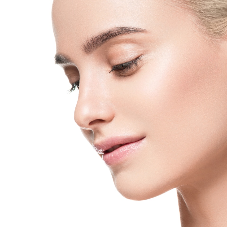 Woman face clean skin healthy beauty eyes natural skin tone