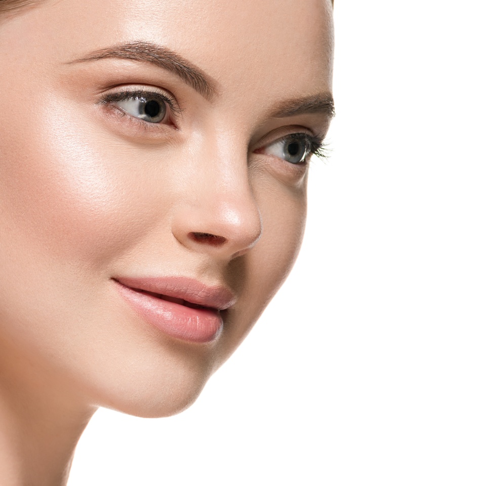 Healthy skin woman beautiful fresh face natural make up female beauty
