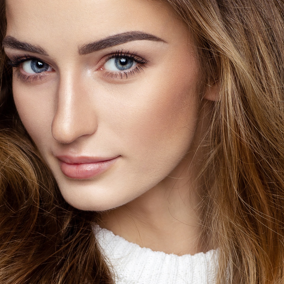 Beautiful face of female model