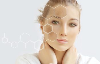 Dark spots, freckles,hyperpigmentation(melasma or chloasma),concept - skin lightening, skin whitening, fruit acids,AHA, Skin Brightening